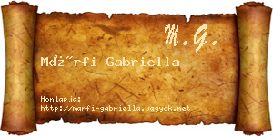 Márfi Gabriella névjegykártya